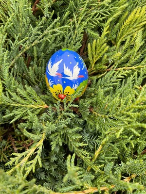 ペトリキウカ塗りのイースター・エッグ 4cm　ホメンコ作