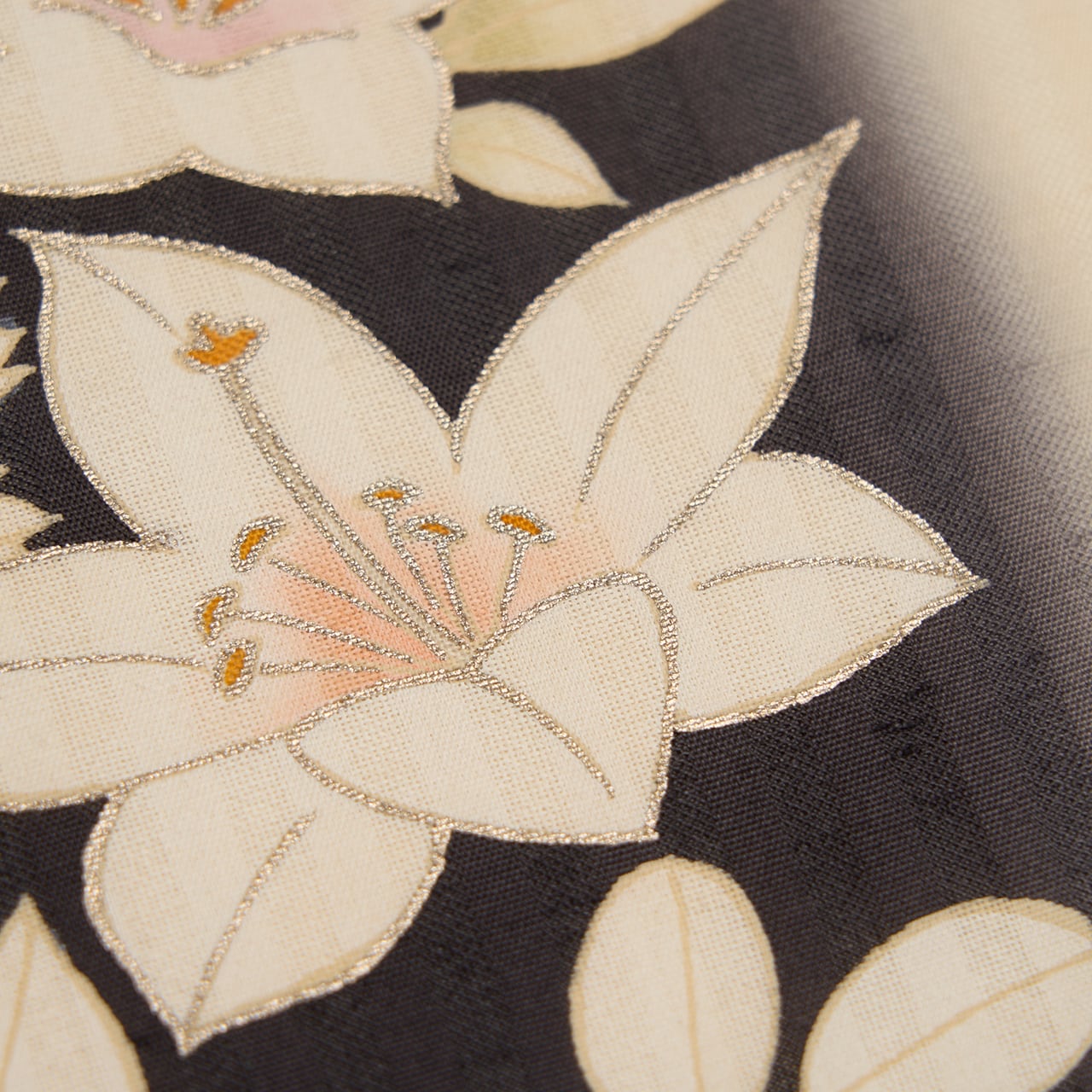 染め分けに秋草の模様 紋紗 夏名古屋帯【中古】 | かわの屋