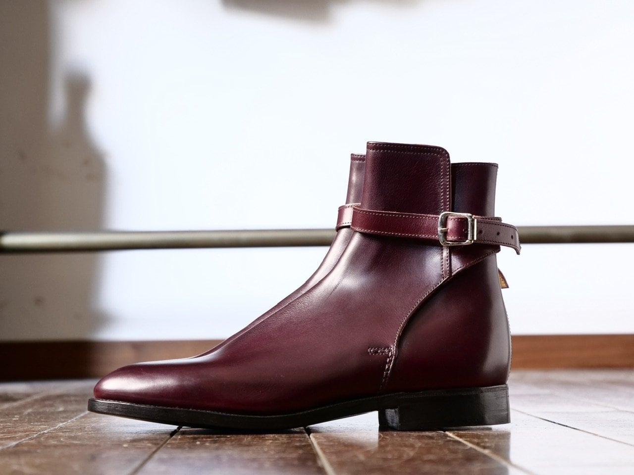 OLD STOCK】Schnieder Riding Boots /Strap Jodhpur Boots/ BURGUNDY