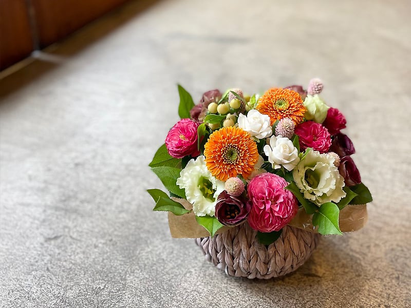 カラフルアレンジ「フルーツパフェ」【アレンジメント】