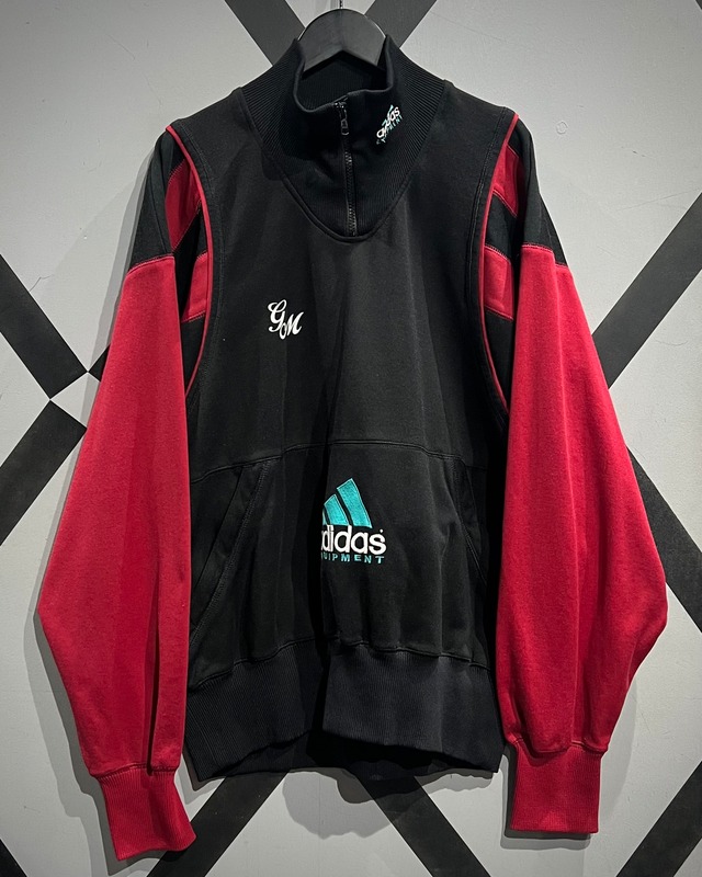 【X VINTAGE】"adidas EQUIPMENT" Half Zip Pullover Track Jacket