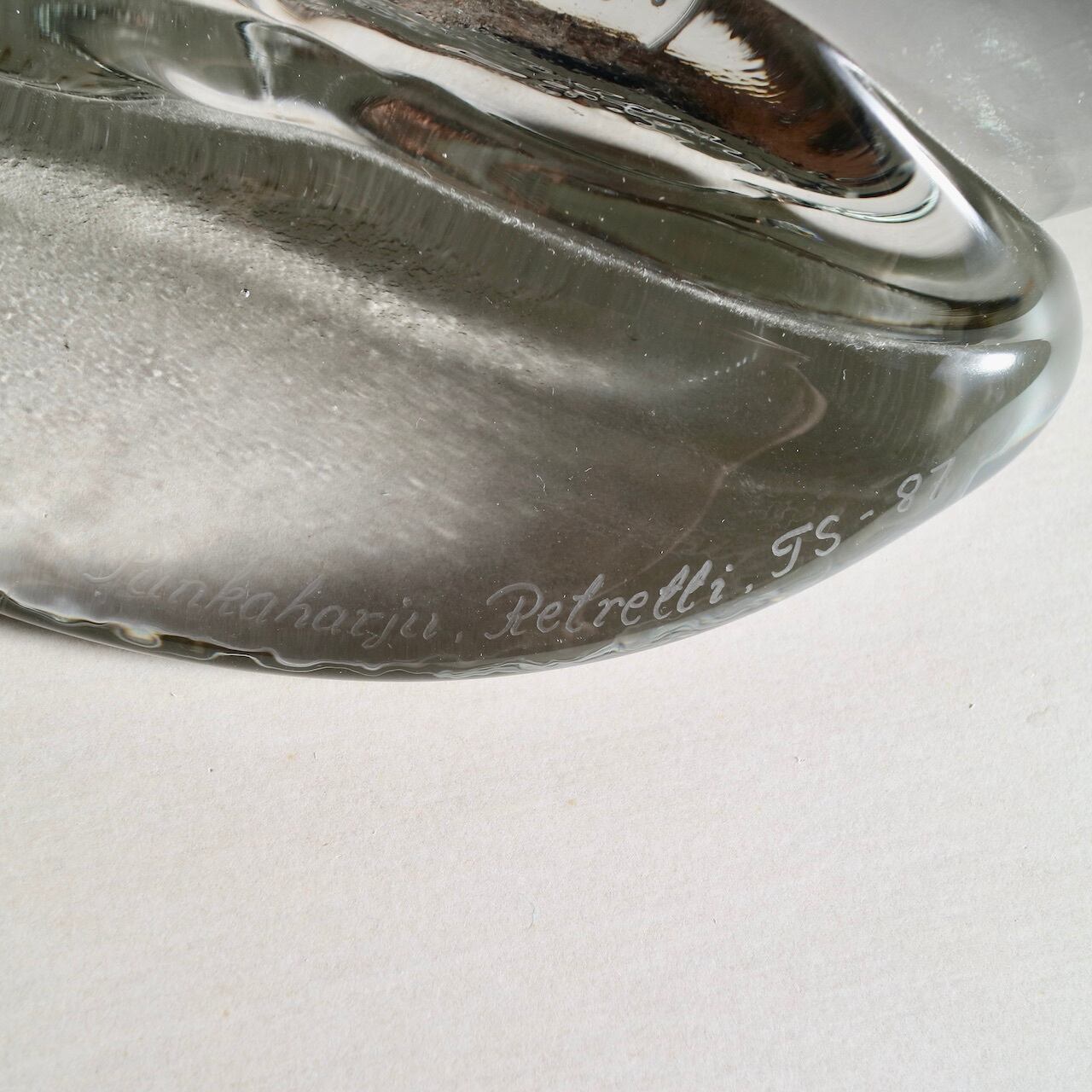  イッタラ ディーラーサイン ガラスオブジェ 旧ロゴ 超レア☆iittala イッタラ ディーラーサイン1点のみ