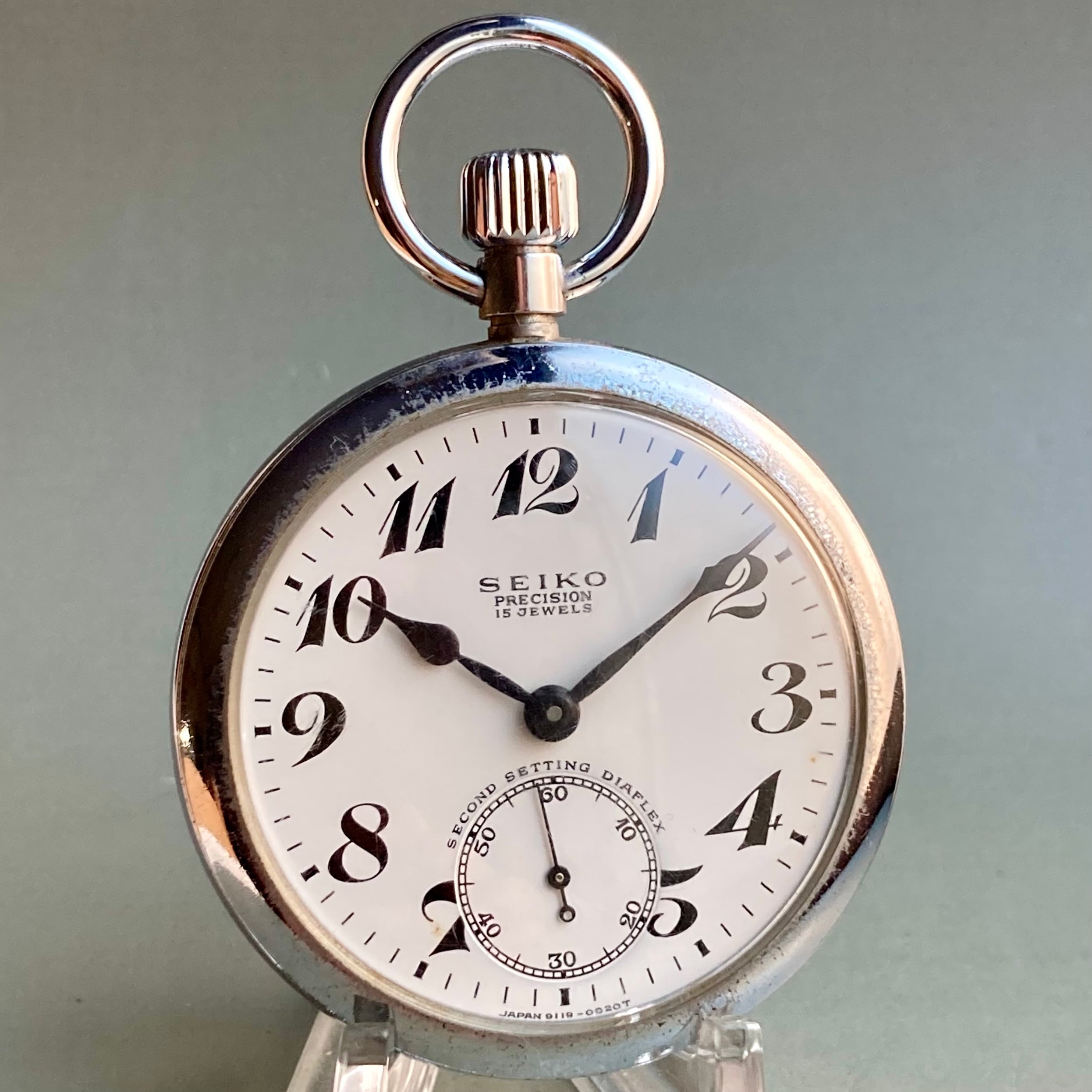 動作品】セイコー SEIKO 懐中時計 1978年 昭和53年 クォーツ 鉄道