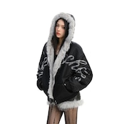 【暖かさUP】ストリート ダイヤファー中綿ジャケット T2019