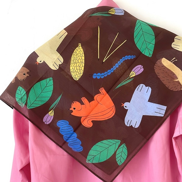 Olya Handkerchief Animals ハンカチ
