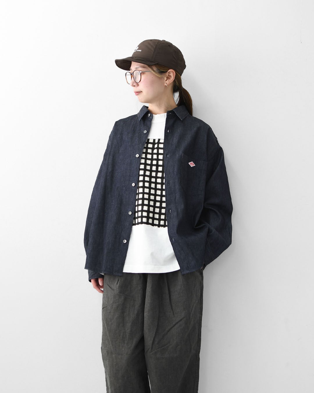 DANTON [ダントン] W Denim Dungaree Classic Collar Shirt [DT