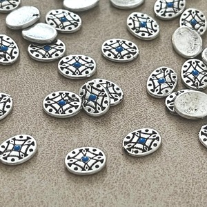 【2個】オーバルミニコンチョネイティブネイルスタッズ/レジン/パーツ/