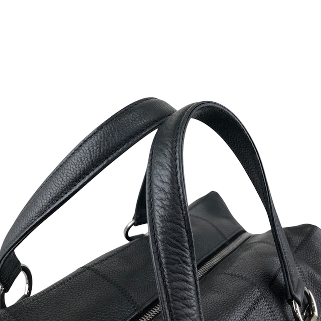 CHANEL シャネル   ハンドバッグ ブラック ロゴ キャビアスキン チョコバー ミニボストンバック vintage ヴィンテージ オールド iez78z