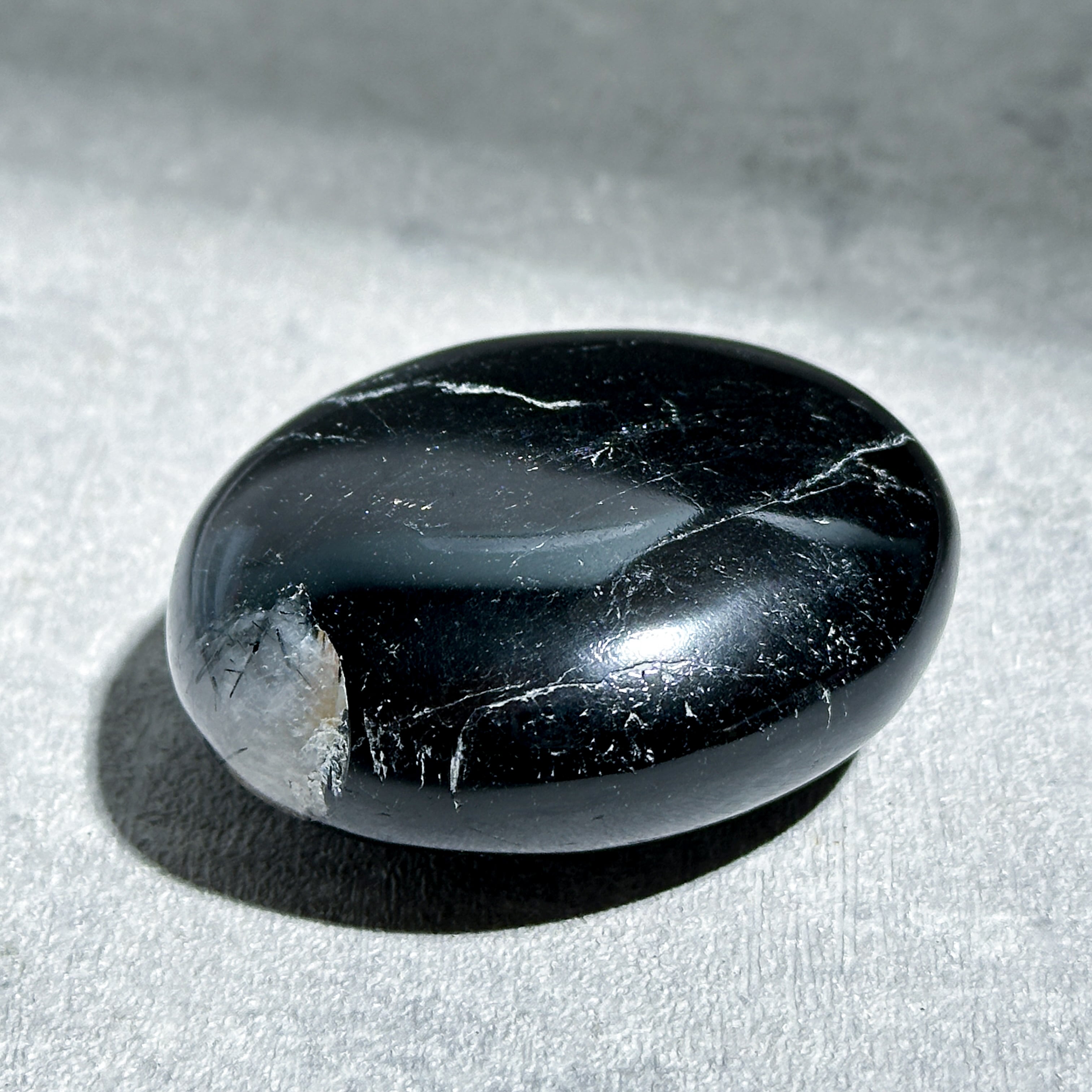 ブラックトルマリン パームストーン44◇ Black Tourmaline ◇天然石