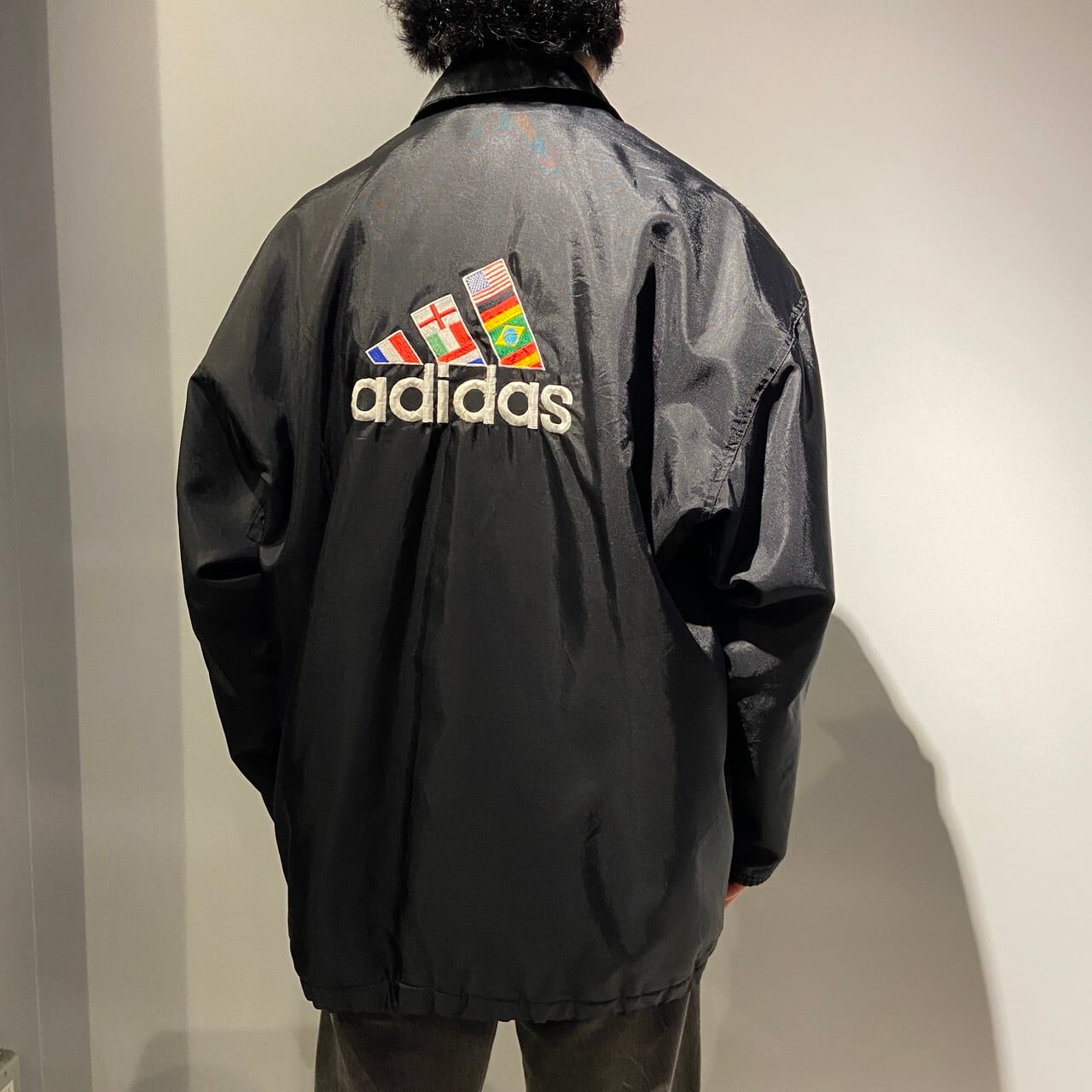 90年代 adidas アディダス フランスワールドカップ ロゴ刺繍 ナイロン