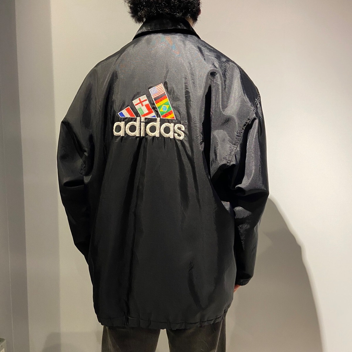 90年代 adidas アディダス フランスワールドカップ ロゴ刺繍 ナイロン 