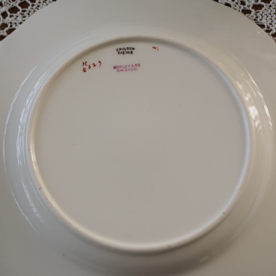 英国Cauldon × 米Burley＆co】 コウルドン プレート4枚 おまけ小皿