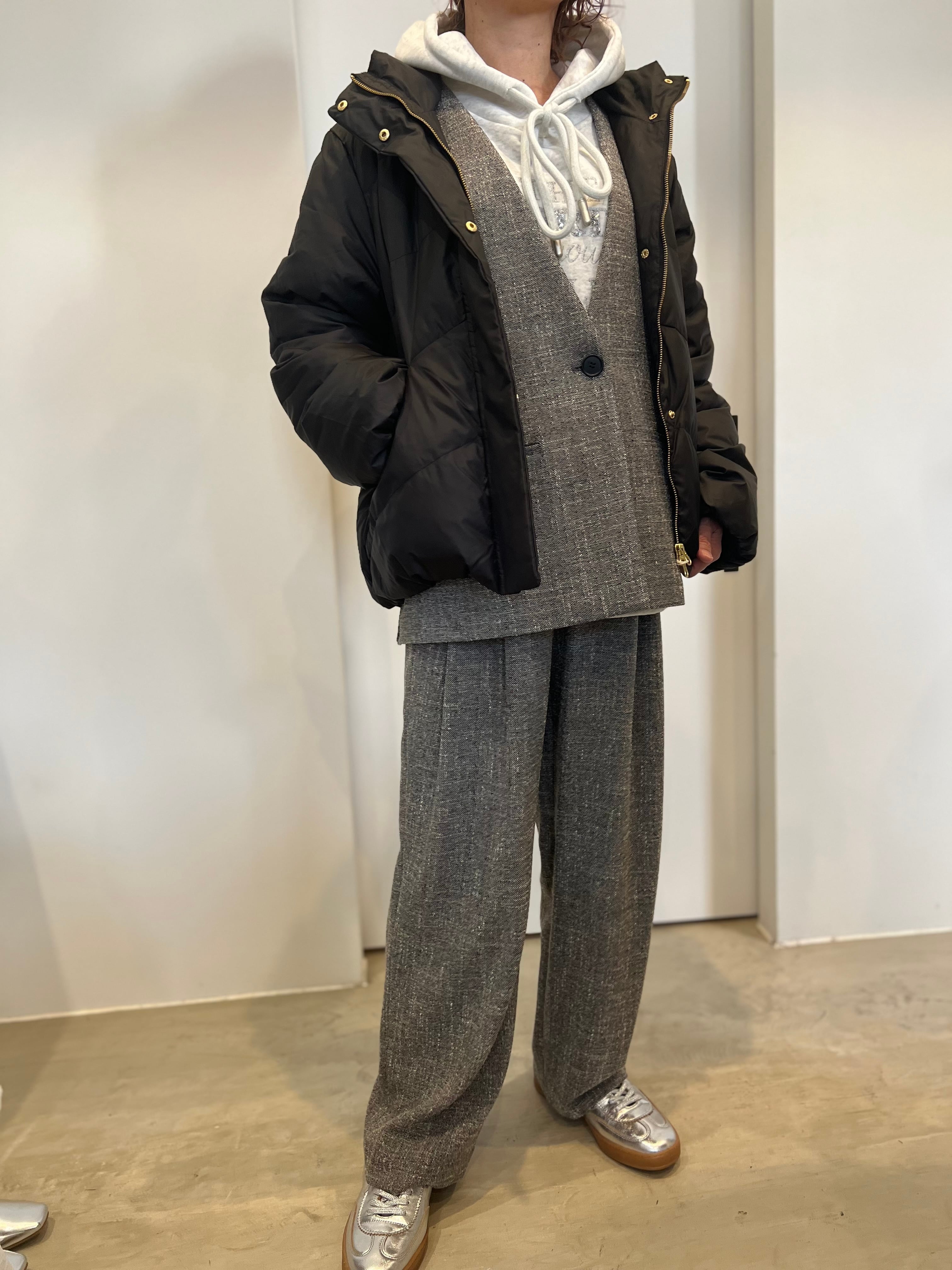 【PASSIONE】セットアップ可 ツイードライクツータックパンツ 536609