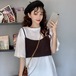 【送料無料】 Tシャツ ビスチェセット トップス l ショート ショート丈 袖なし 袖あり 半袖 ラウンドネック リボン 2way 綿 ポリエステル 2点セット ツーピース かわいい 大人可愛い シンプル カジュアル おしゃれ お洒落 大人可愛い 大人女子 キュート ガーリー 無地 春 夏 10代 20代 30代 レディース OL 通勤 学生 通学 デート お出かけ 女子会 休日 着回し 普段使い 重ね着 韓国 韓国系 オルチャン サイズ M L XL 白 ホワ