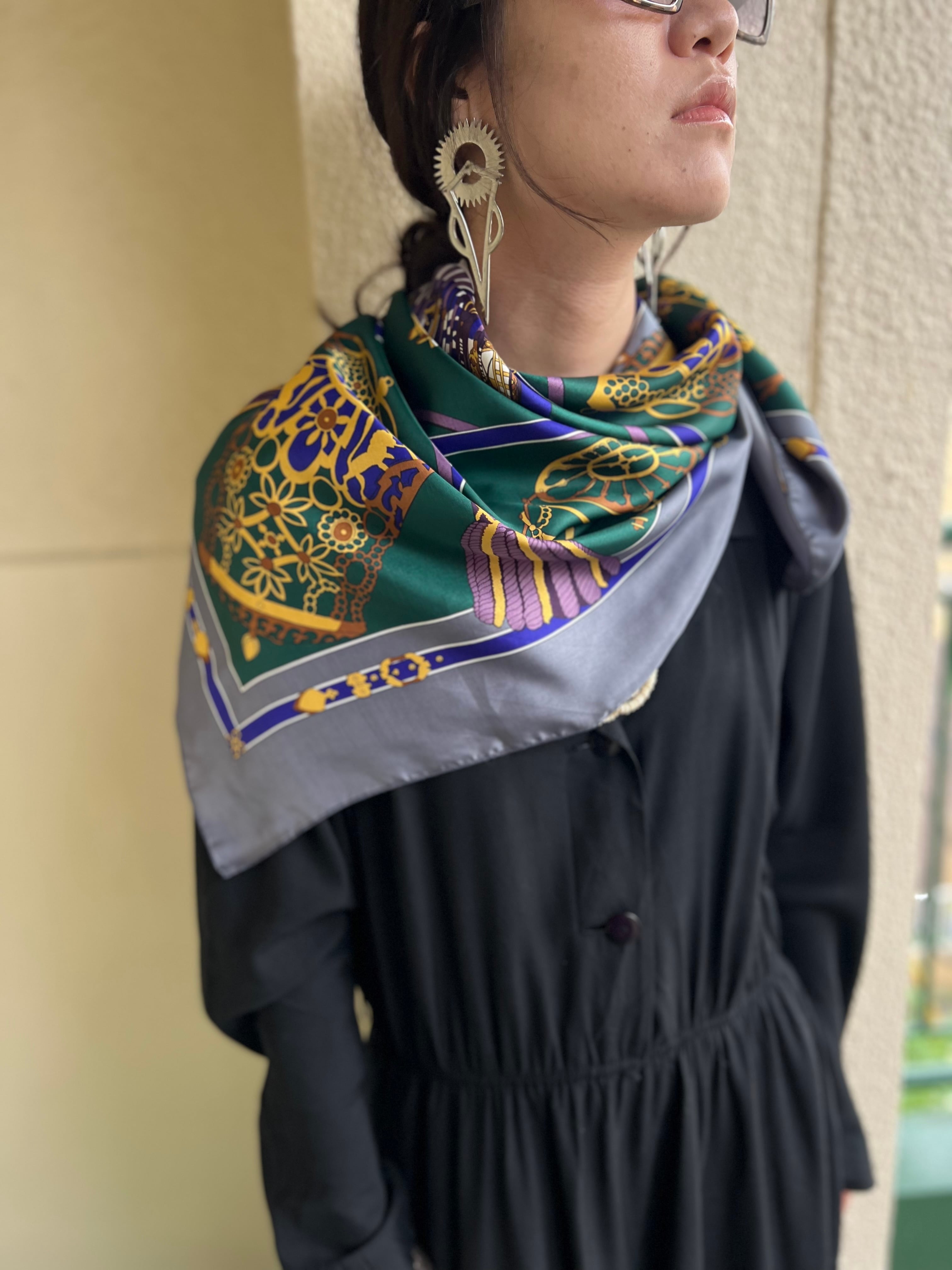 80s tassel poly scarf ( ヴィンテージ タッセル ポリ スカーフ 80s tassel poly scarf ( ヴィンテージ タッセル ポリ スカーフ