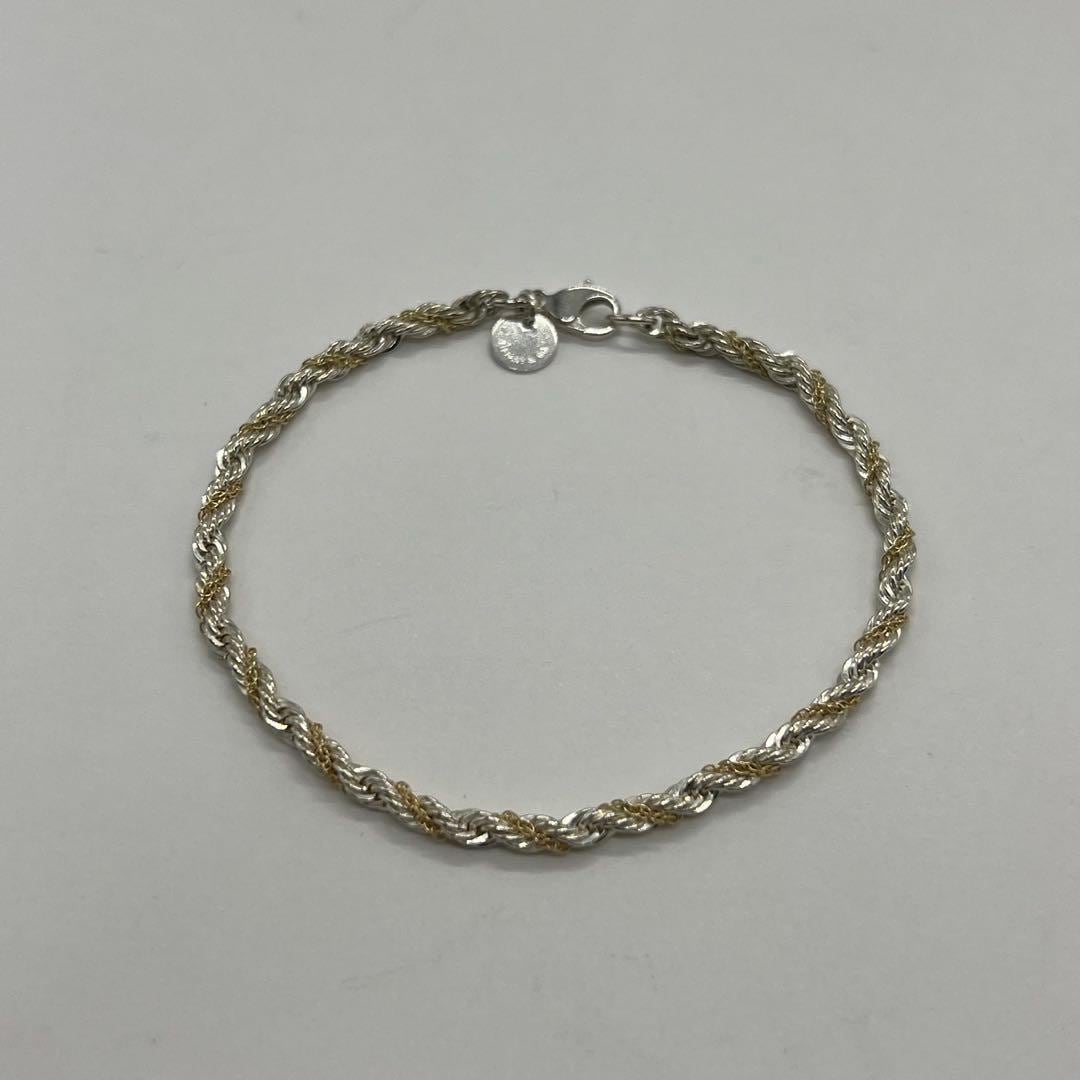 ティファニー TIFFANY ツイストロープ チェーン ブレスレット コンビ