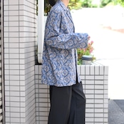 paisley pattern cotton pajama shirt