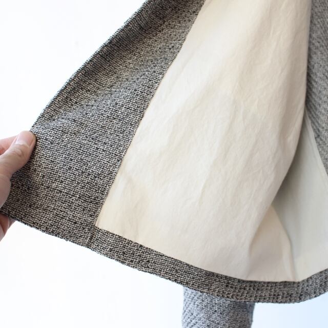 HAVERSACK リネンシルクツイードノーカラージャケット Linen silk