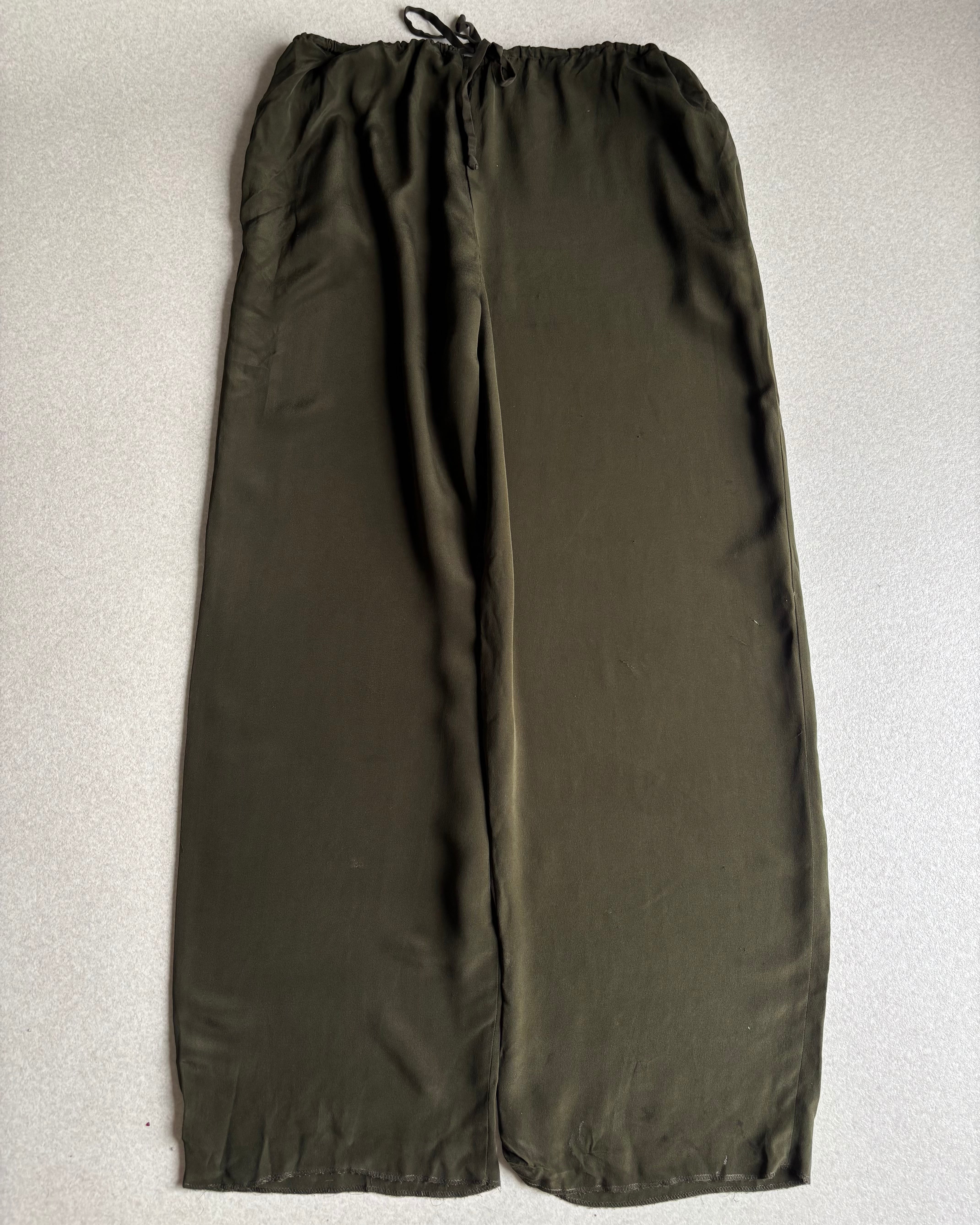 90s ramie×rayon super wide slacks 