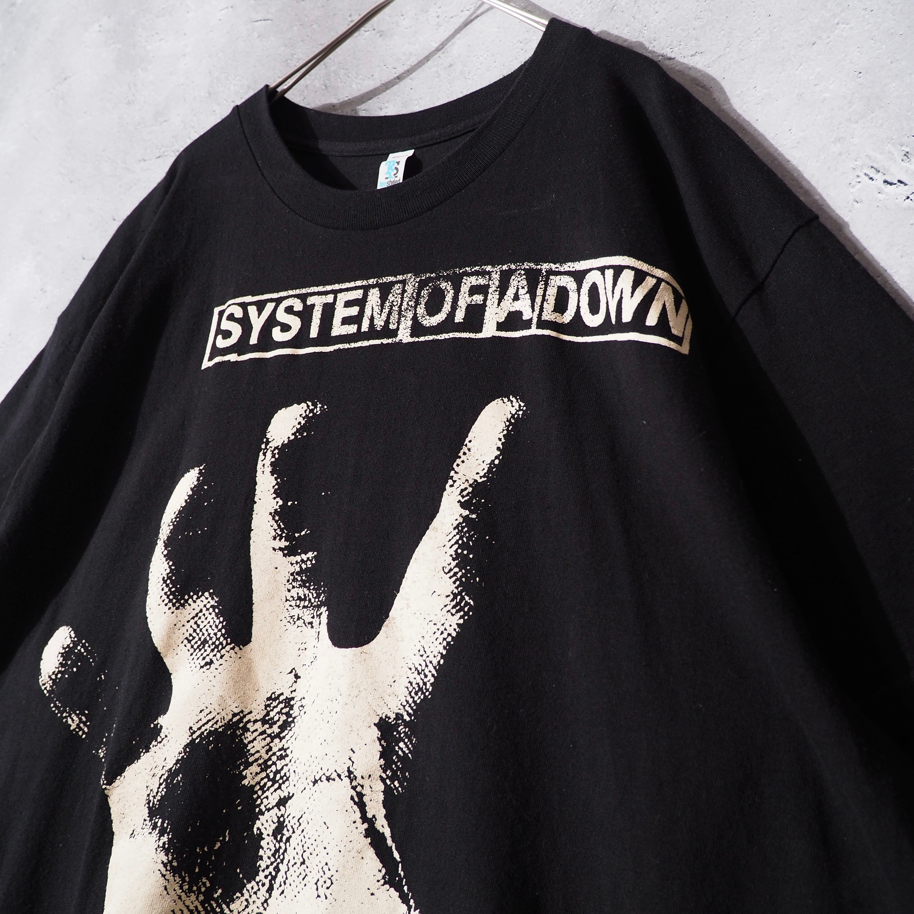 ” System of a Down ” hand printed black loose Tee