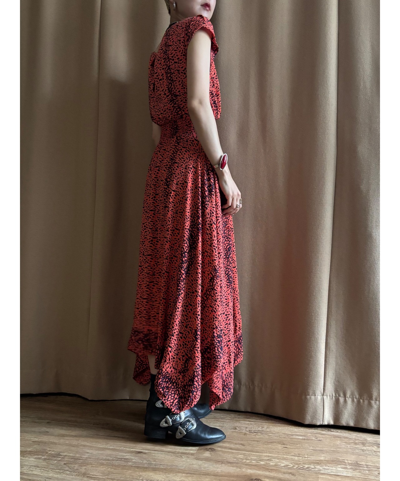 ANGIE drape import long dress-4747-6