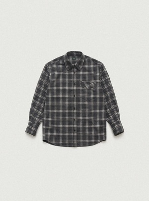 [The Barnnet] Odette Overfit Check Shirt_Grey 正規品 韓国ブランド 韓国通販 韓国代行 韓国ファッション ザ バーネット ザバーネット thebarnnet 日本 店舗