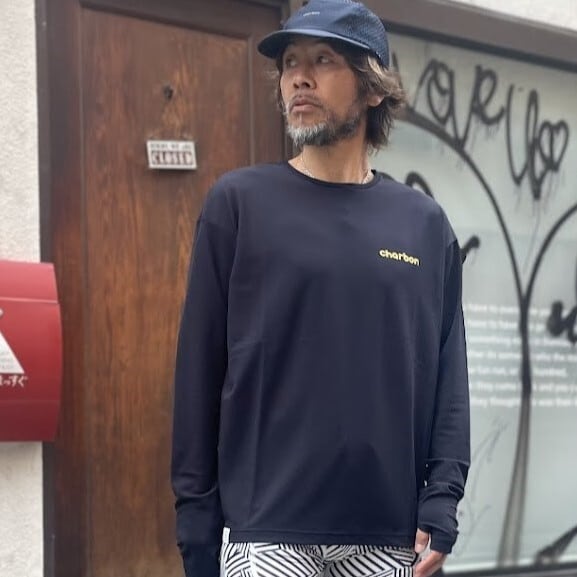 charbon (シャルボン)/ドライスムース ロングスリーブティ/サイズM charbon / DRY SMOOTH LONG SLEEVE TEE（Dark Navy） | 道がまっすぐ