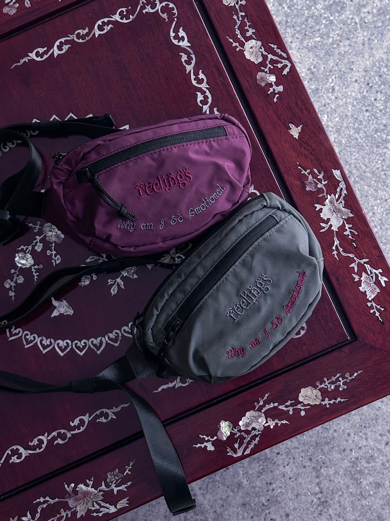 Bababa original／Waist bag（Burgundy）