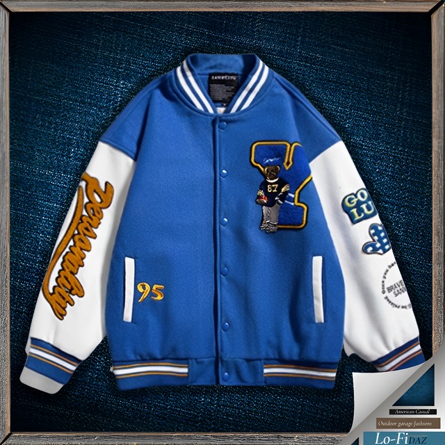 レトロ ベアスウェット ボンバージャケット 21156