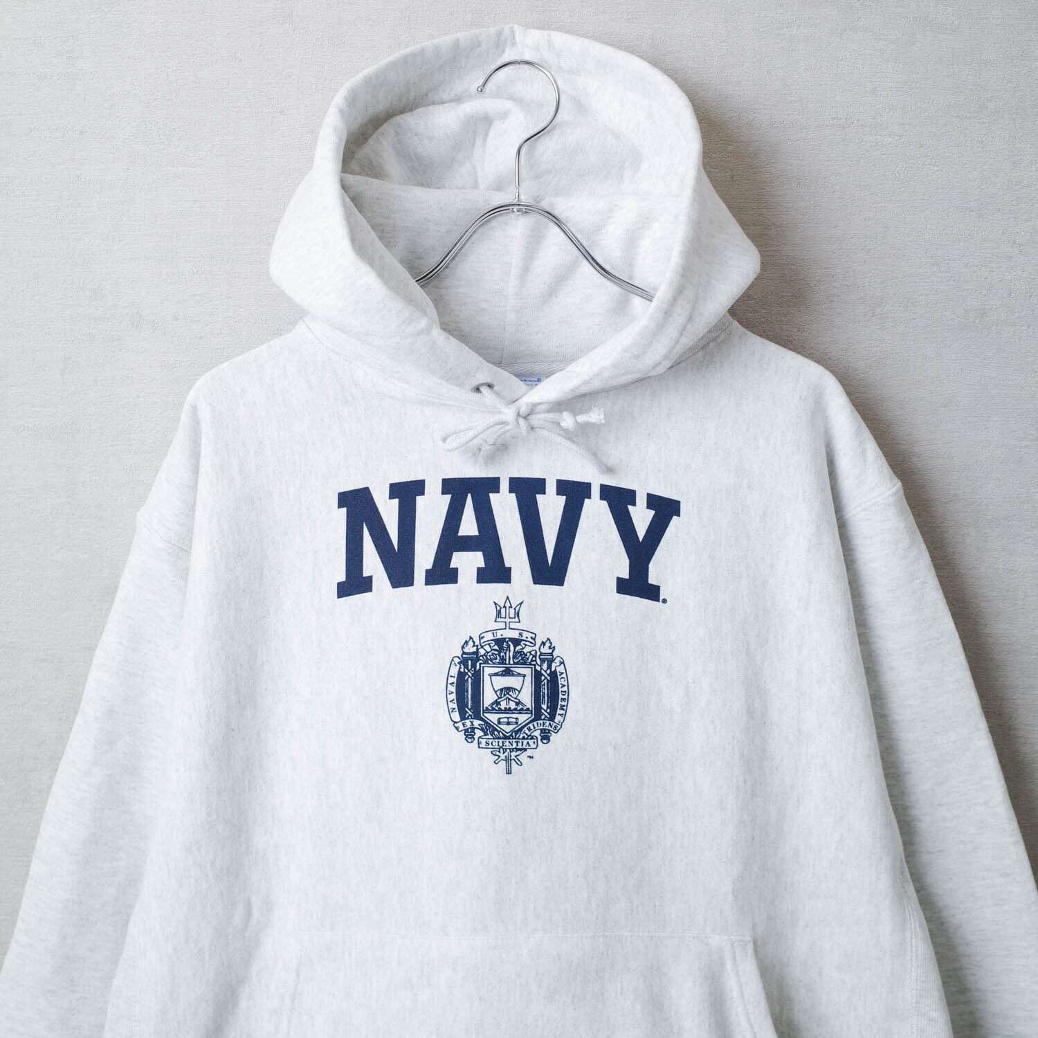 [NEW] CHAMPION USNAVY ISSUE REVERSE WEAVE HOODIE (ASH GRAY)