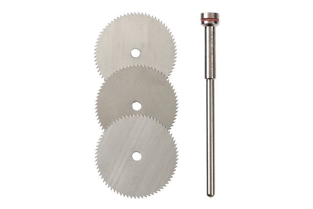 UID 40PCS ミニルーター 切断 & カッターセット 切断砥石(カットオフホイール) 36枚 小径丸のこ刃 3枚 高精度シャフト(マンドレル)1本 【砥石径24mm 厚み0.9mm小径丸のこ刃 22mm 厚み0.25mm シャフト軸径2.35mm】プロクソン(PROXXON) 標準軸シャフト(マンドレル)対応 2.35mm NO.825