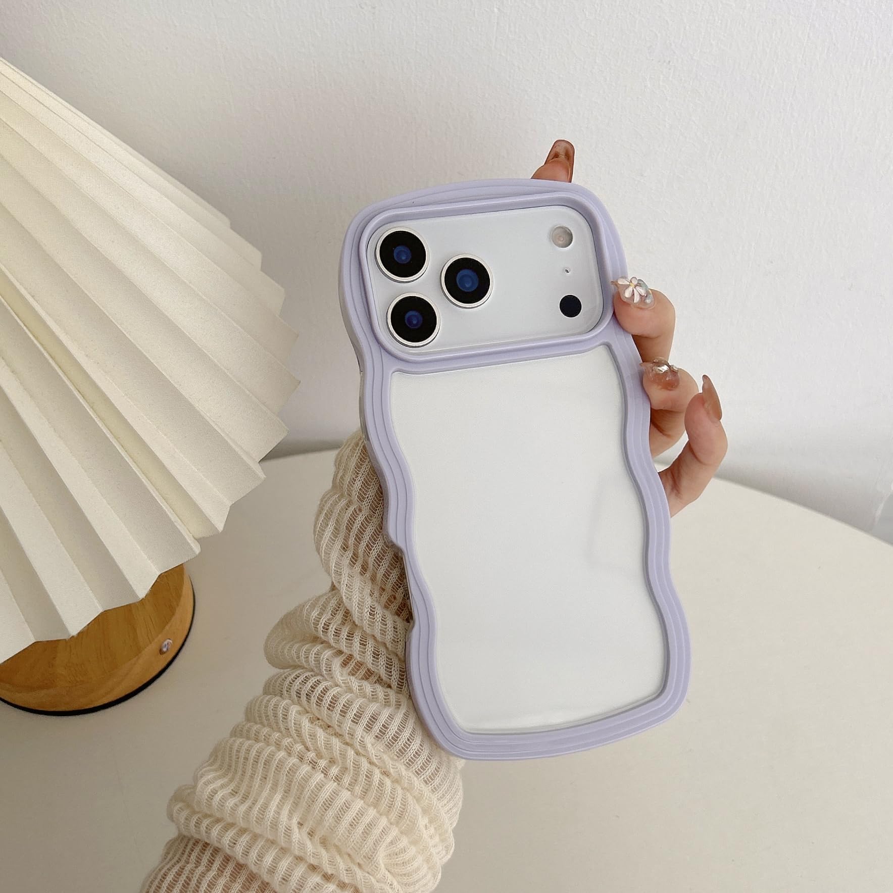 QLTYPRI iPhone 18 Pro/iPhone 17 Pro 用 ケース クリア TPUカバー おしゃれ 韓国 可愛い 透明 薄型 軽量 耐衝撃 スマホケース ワイヤレス充電対応 ストラップホール付き アイフォン18 Pro/17 Pro ケース 6.3インチ 対応 - パープル