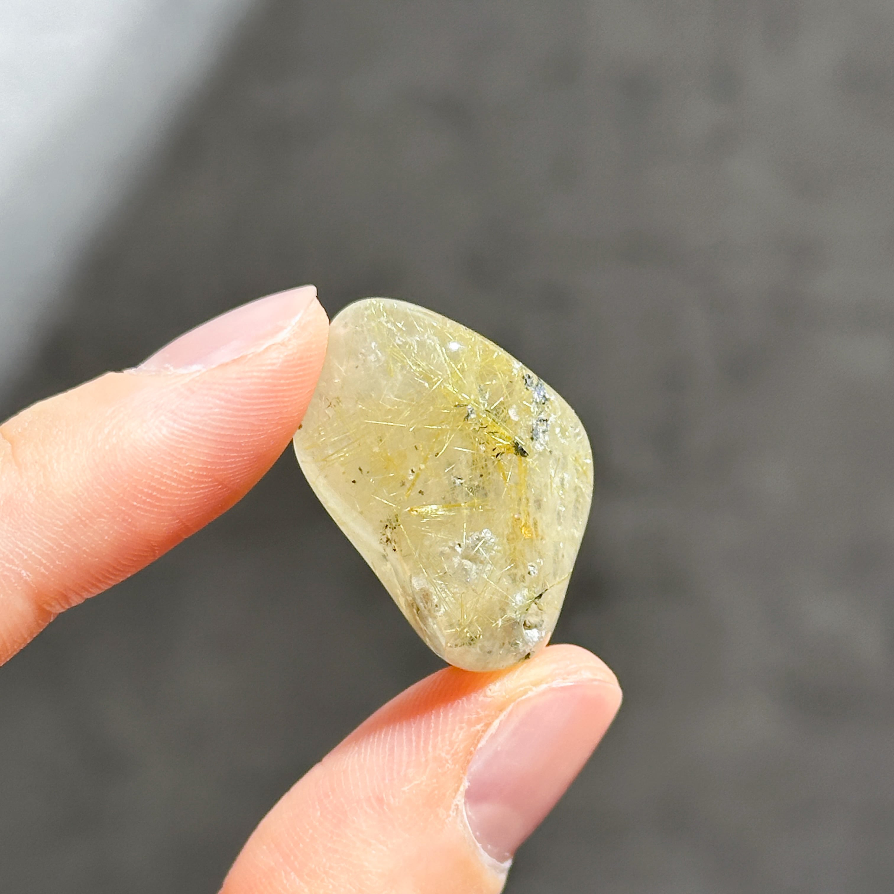 シトリン ＆ ルチル クォーツ タワー 11月誕生石 黄水晶 虹入 天然石