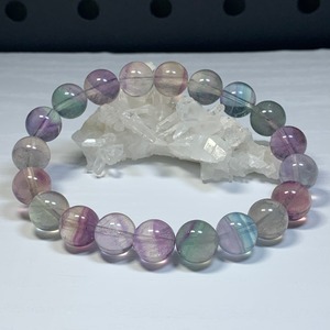 A66.優しい多彩なグラデーションフローライト・ブレスレット
