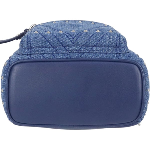 Used MCM エムシーエム バックパック ミニ スタッズ デニム 