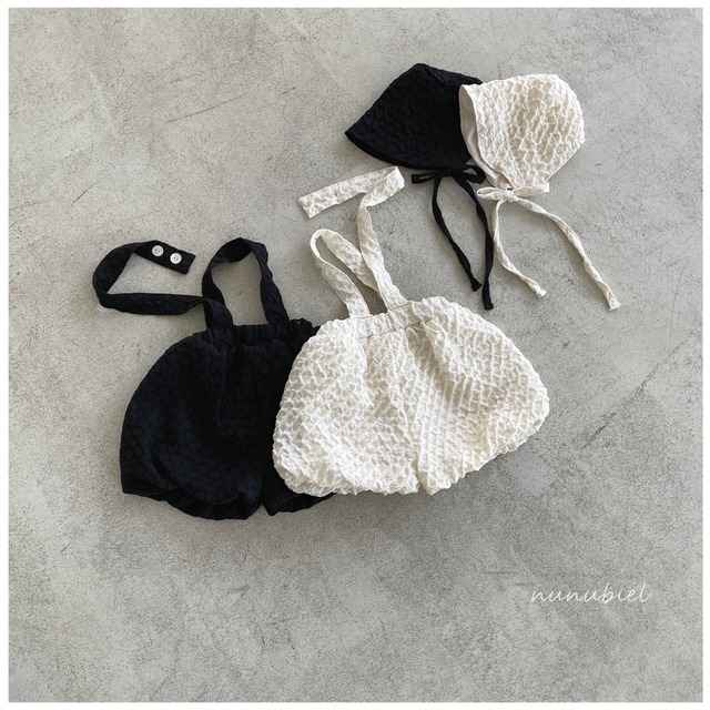 【即納】balloon romper & bonnet /nunubiel