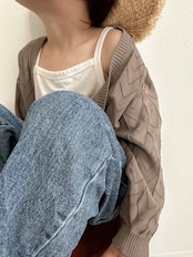 【即納】rubber cardigan