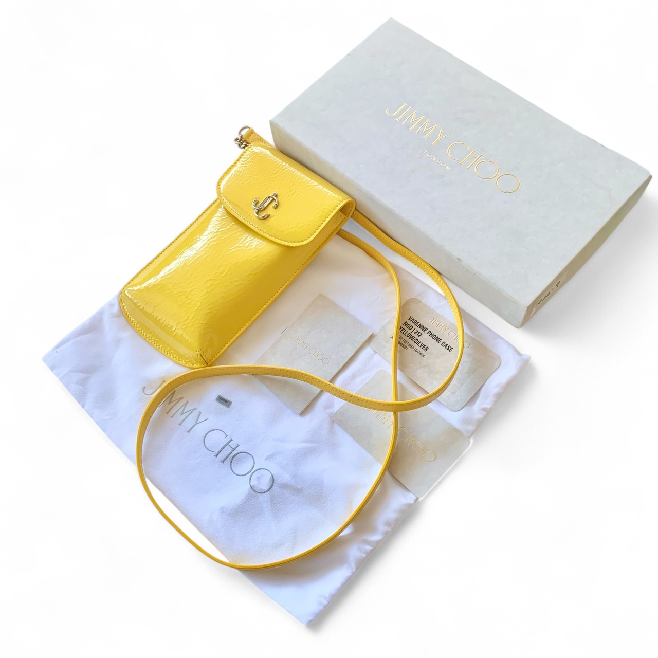 極美品・ほぼ未使用品】JIMMY CHOO VARENNE PHONE CASE ジミーチュウ 
