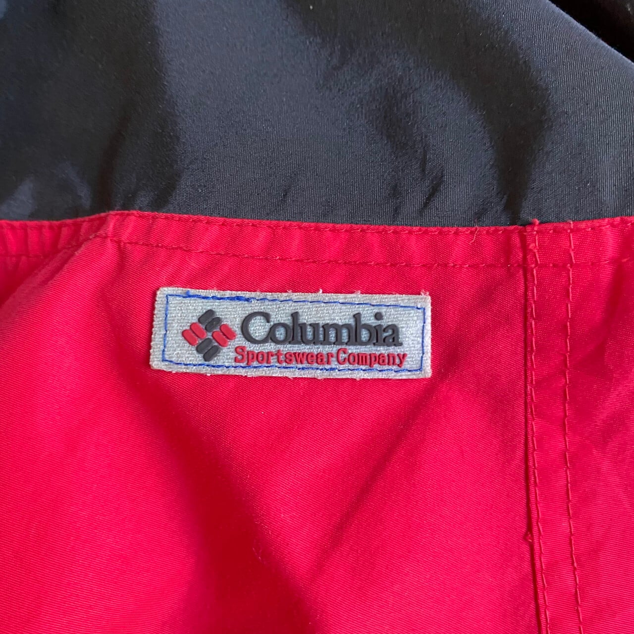 90年代 Columbia コロンビア アノラックパーカー プルオーバーナイロン