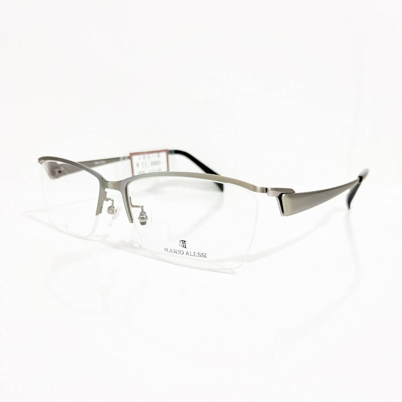 【MARIO ALESSI】スクエアナイロールフレーム シャンパンゴールド