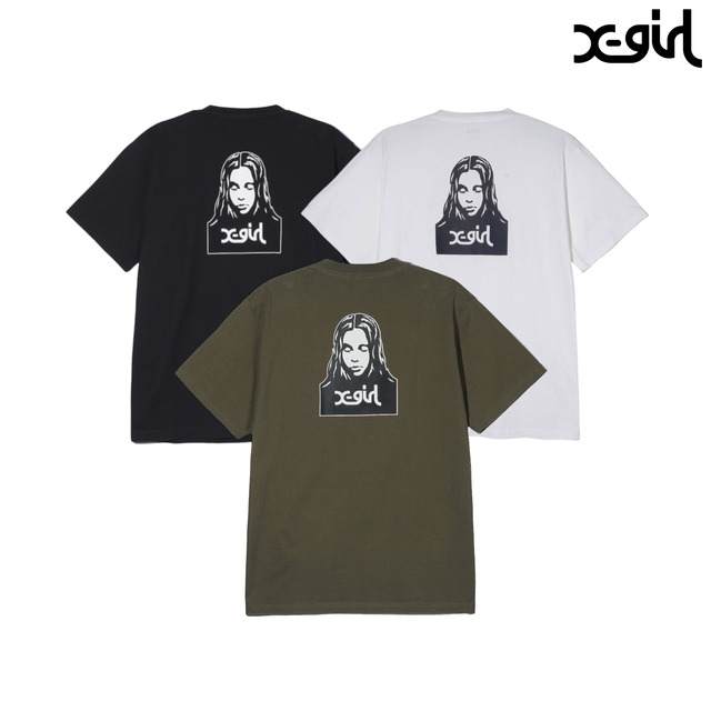 【X-girl】FACE S/S TEE【エックスガール】