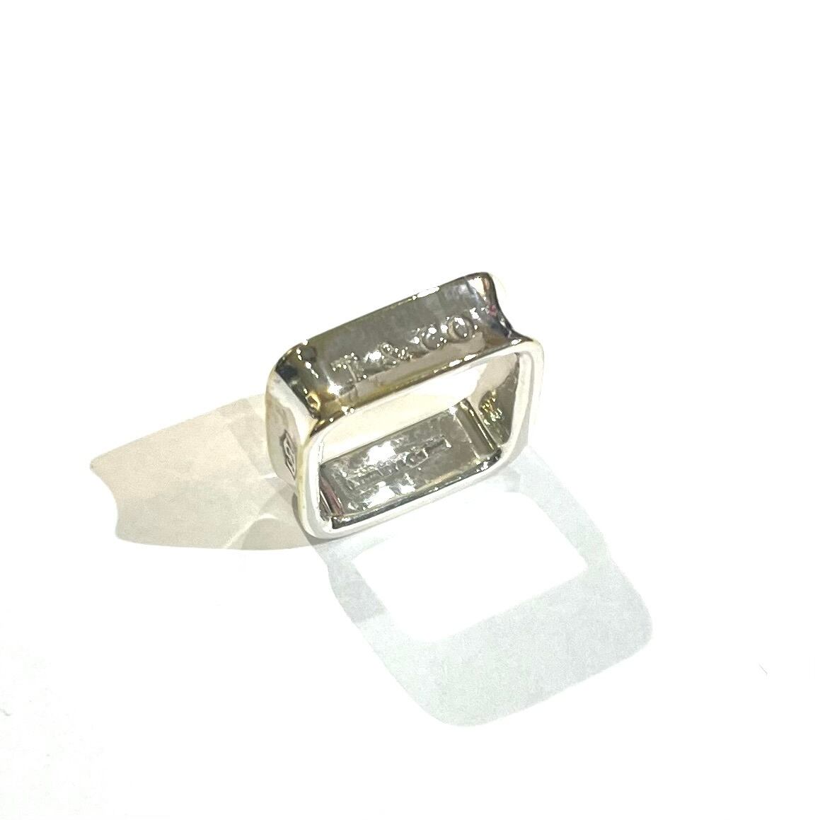 TIFFANY&CO.】2186 希少1837 スクエアリング／約14-15号／シルバー925