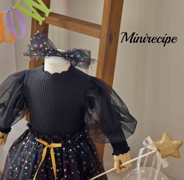 ※お洋服と同梱限定※【即納】<minirecipe>  Star ribbon magic stick