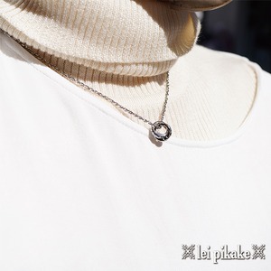 2連 サージカルステンレス ペンダントヘッド シルバーカラー ハワイアンジュエリー ネックレス ペンダント  金属アレルギー アレルギー対応 ステンレス  316L レディース メンズ 2連ペンダント スクロール マイレ 大人 シンプル ダブルリング スティールカラー プレゼント ギフト ラッピング無料 送料無料 人気 流行 lei-gpss1308-steel