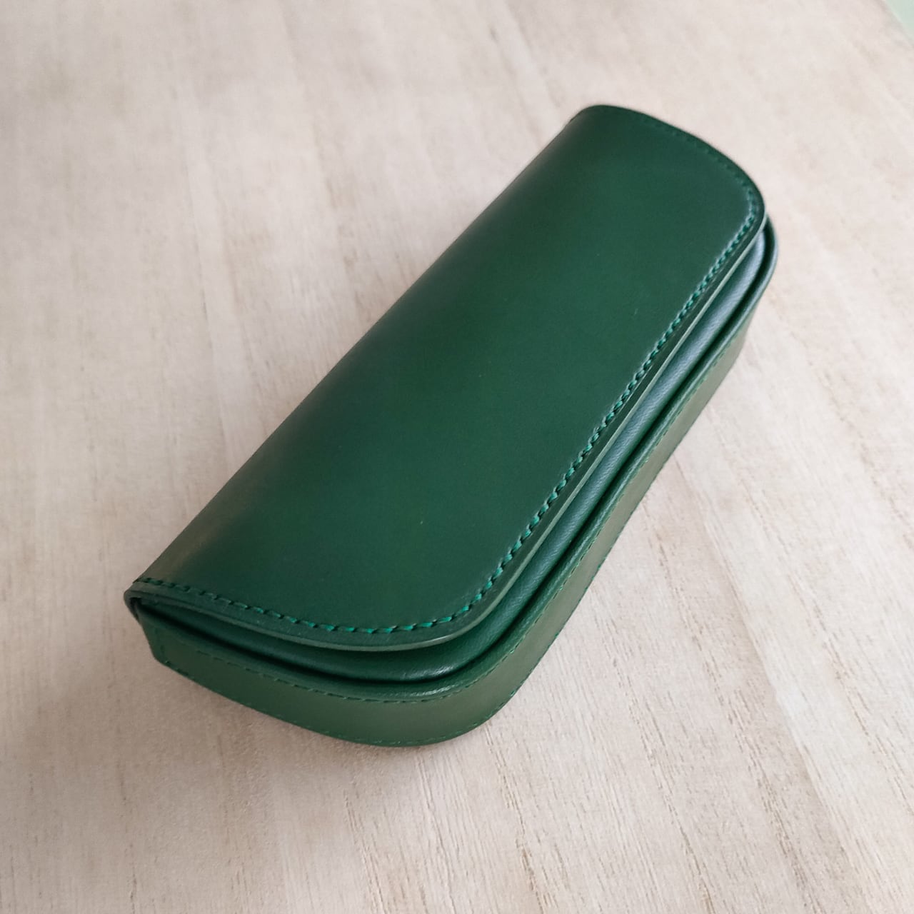 軽量 本革メガネケース 【緑】 | ナチュラルズ