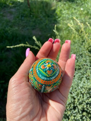 装飾用プィサンカ（イースターエッグ）with stand　コロミヤ博物館モデル