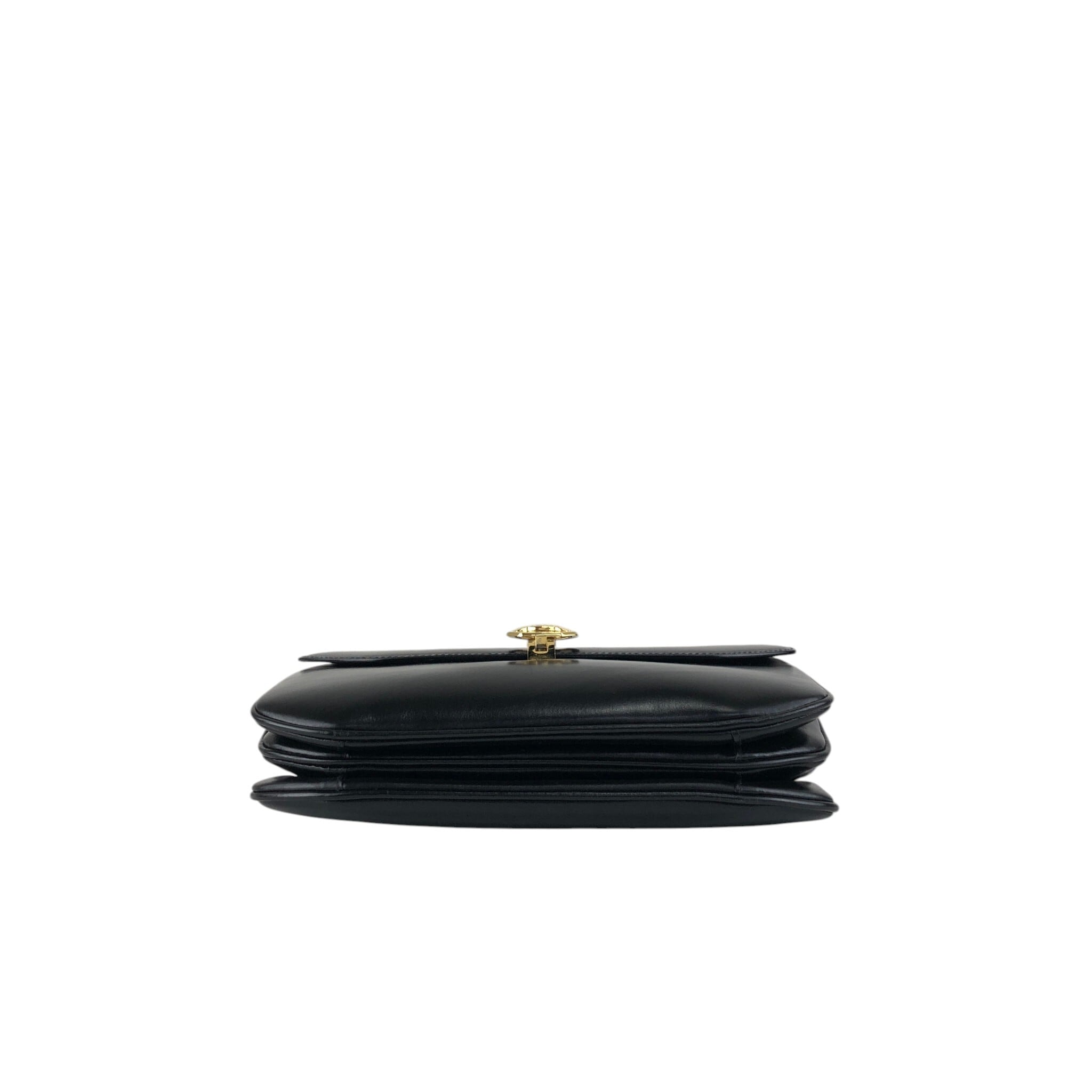CELINE セリーヌ ショルダーバッグ ブラック ブラゾン レザー vintage
