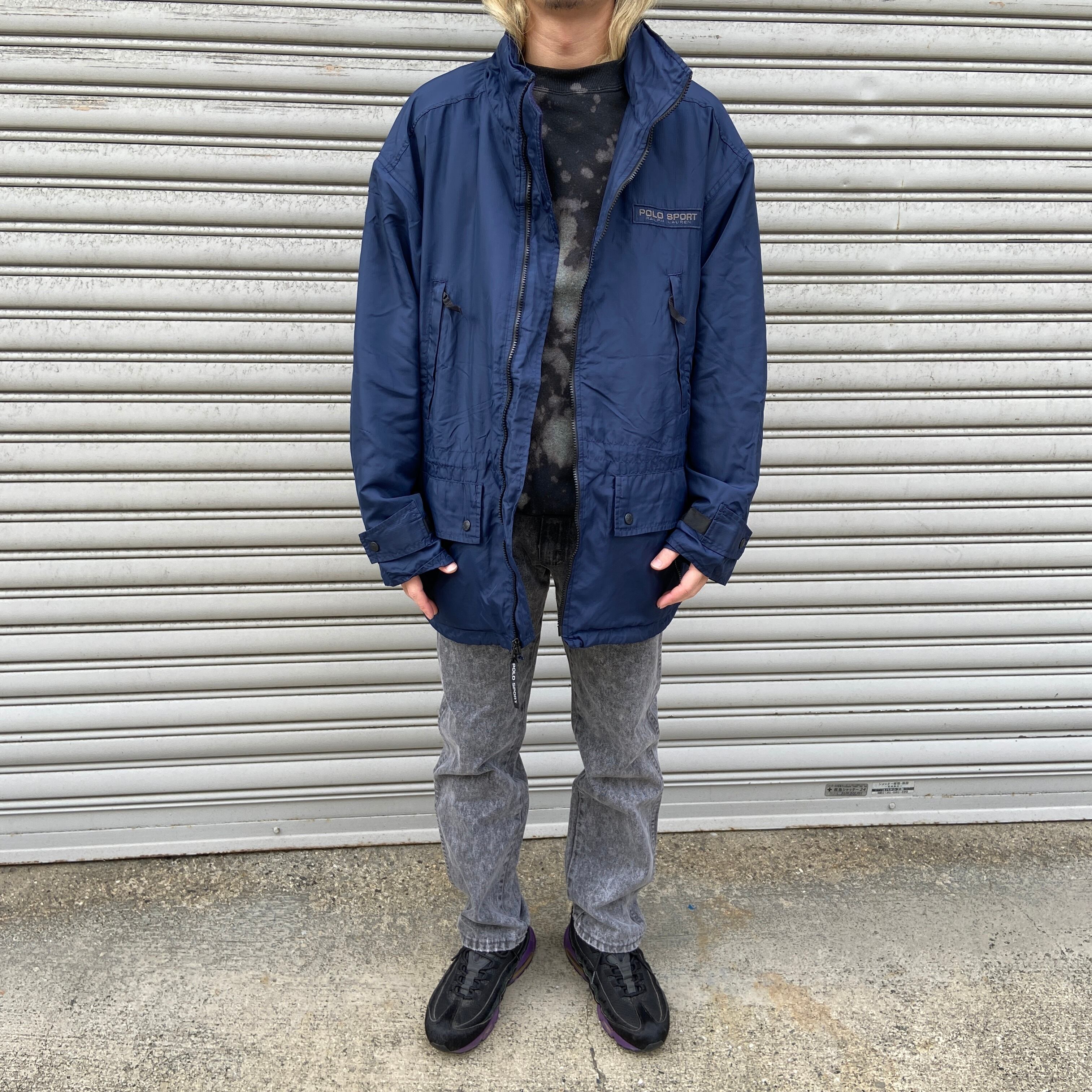 90s POLOSPORT ラルフローレン マウンテンジャケット 紺 XL相当 | 古着  