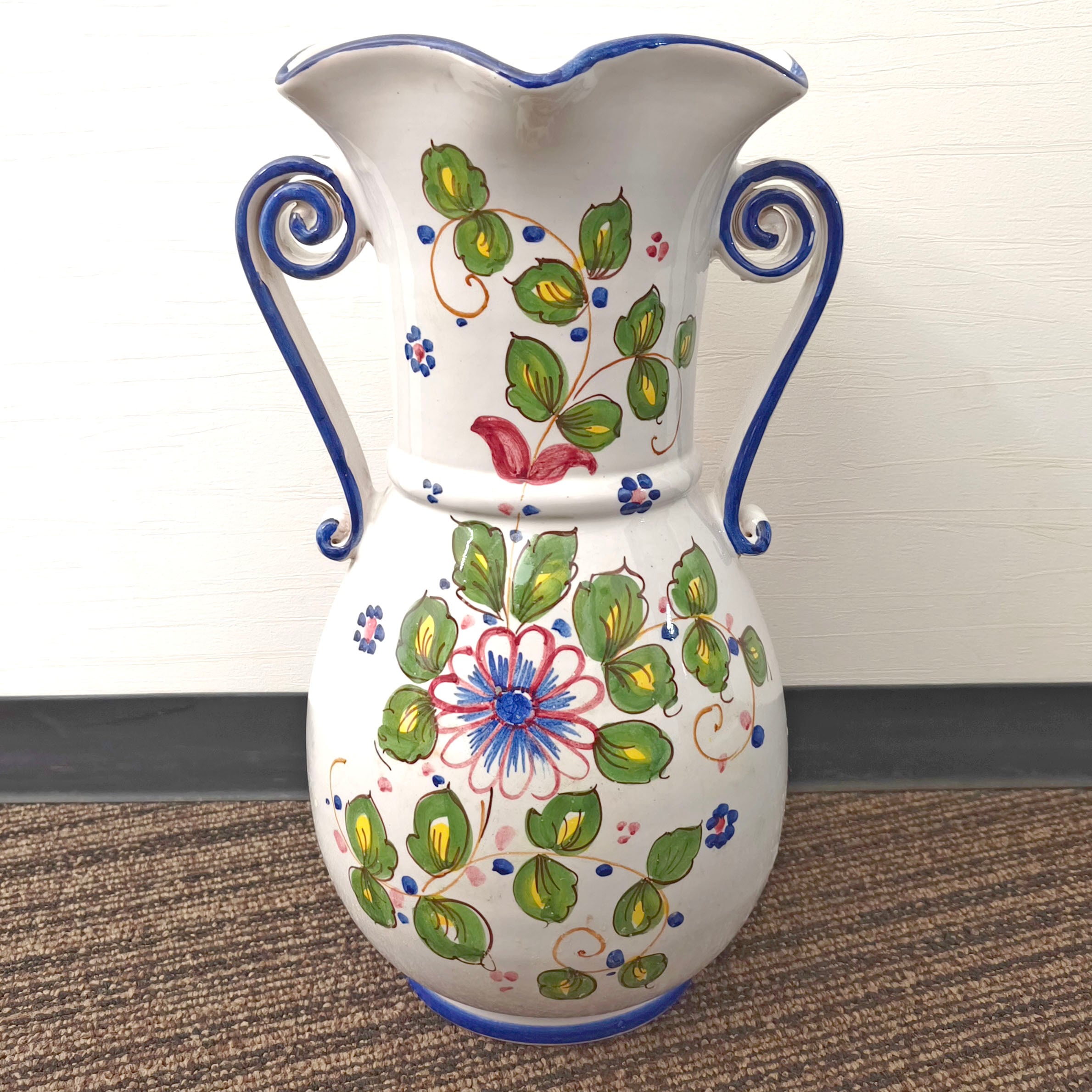 九谷焼・美泉・壺型花瓶・丸型花器・No.200926-067・梱包サイズ80