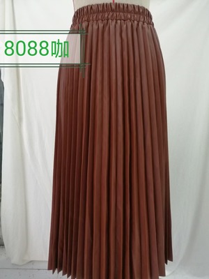 フェイクレザー　プリーツスカート　AJ1235-8088